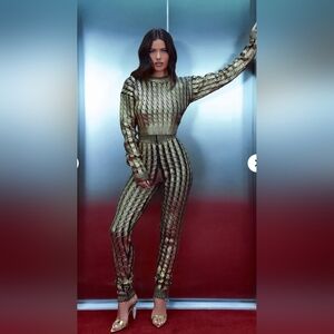 Metallic Knit Sweater Legging Set